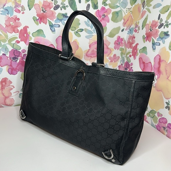 💯 Authentic GUCCI Nylon Monogram Large Abbey Tote🍀 - Picture 5 of 16